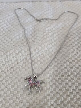Costume Jewelery Horse Pendant Necklace